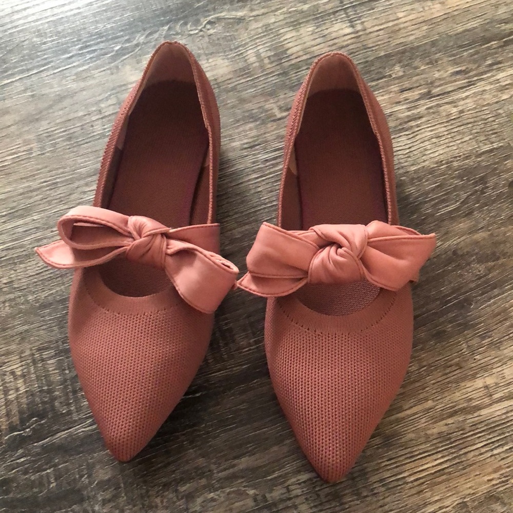 NWOT Mary Jane Ballet Flats Size 36 5.5 Blush Mauve